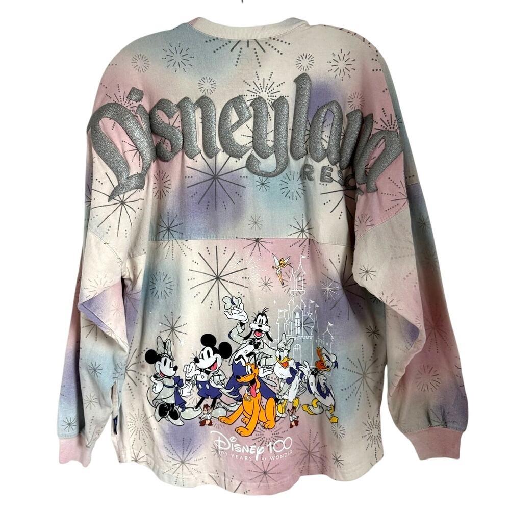 Disneyland Resort Disney 100 Tie Dye Spirit Jersey Long Sleeve Shirt Size Small